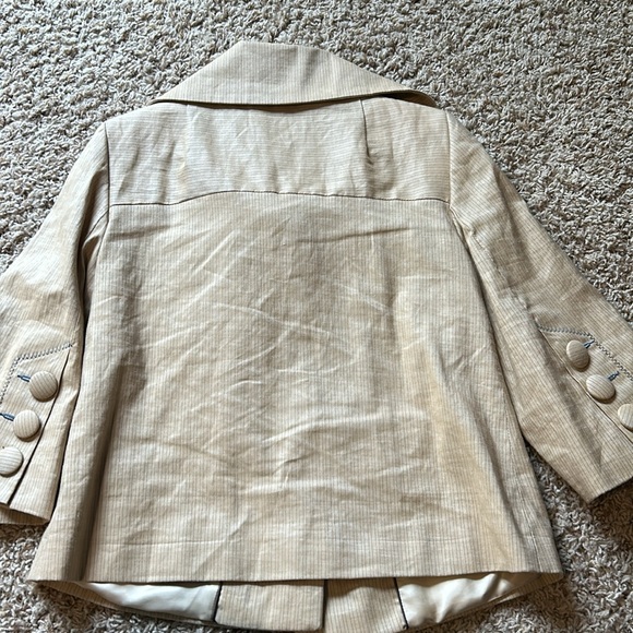 Anthro Casch Taupe Pinstripe Jacket - Picture 6 of 6